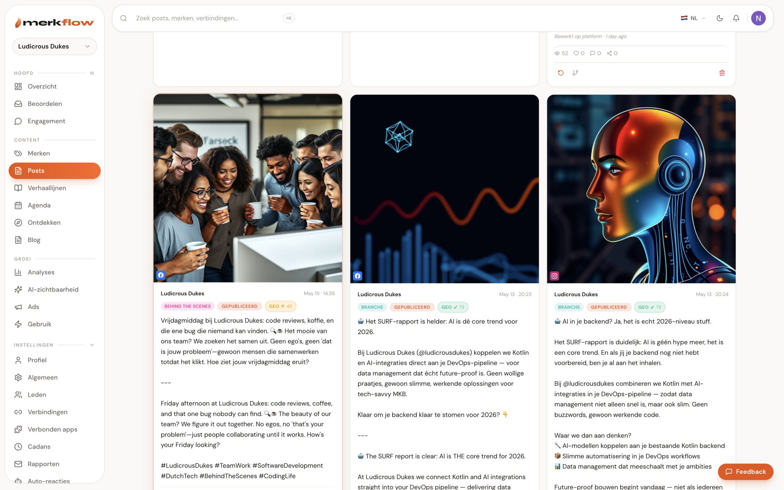 Generated posts